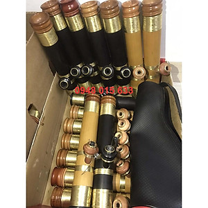 Điếu Cày Mini 30Cm Rút Dài 40Cm Chống Đổ nước (Combo Điếu +Bao Da + Nhấc Tàn + Bịt Nõ)