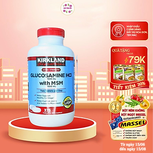 Glucosamine 1500mg MSM 1500mg Kirkland Signature  - Phục hồi sụn khớp, Giảm đau nhức xương khớp và Hỗ trợ sự vận động linh hoạt hiệu quả - QuaTangMe Extaste