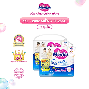 Combo 2 Tã/bỉm quần Merries Đủ Size M52/L44/XL38/XXL24