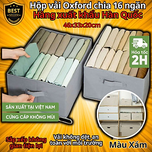 Bộ hộp vải đựng đồ 9 ngăn và 16 ngăn mã HQ4 - Combo hộp vải đựng quần áo chia ngăn gọn gàng tiện lợi chất vải Oxford cao cấp