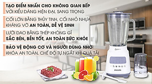 Máy xay sinh tố Philips HR2222/00 (700W) - Hàng Chính Hãng