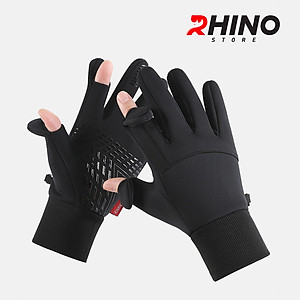 Găng tay hở ngón giữ ấm, chống gió mùa đông Rhino G301 cảm ứng điện thoại cho nam, nữ