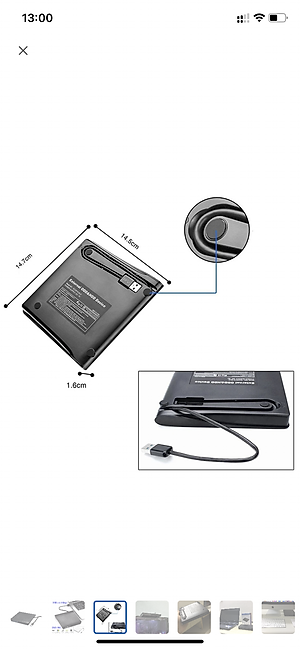 Ổ ĐĨA DVD RW CẮM NGOÀI CHO LATOP DESTOP OS ĐỜI MỚI  usb 3.0 và cổng Type C -Hàng Chính Hãng