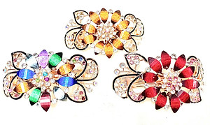 Kẹp Tóc Sườn, Kẹp Tóc Sau Đính Đá Bông Hoa – Món Quà Từ Tình Yêu Dành Cho Mẹ và Bà