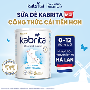 [Phiên bản mới] Combo 2 lon Sữa dê Kabrita số 1 cho trẻ từ 0 -12 tháng - Lon 800g