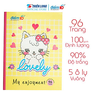 Combo 5 Tập học sinh 96 trang 5 ô ly vuông 100 gsm Điểm 10 TP-NB075 (hình ngẫu nhiên)