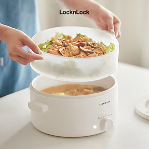 Nồi điện đa năng Bianco LocknLock EJP134IVY (5 lít), EJP124IVY (3 lít), Hàng Chính Hãng, Nấu nhanh, Phủ men sứ - JoyMall