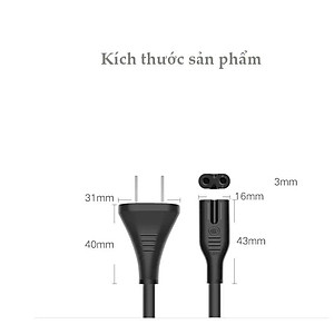 Ugreen UG40312CD159TK 1m dây nguồn số 8 dùng cho adapter sạc laptop - HÀNG CHÍNH HÃNG