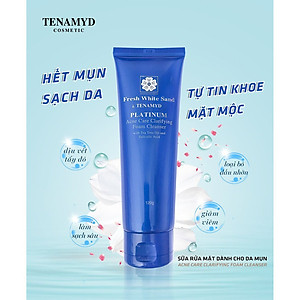 Sữa rửa mặt Tenamyd Fresh White Sand Platinum 120g ngừa mụn cho da dầu mụn - Hàng chính hãng - Lady & Men Viet Nam