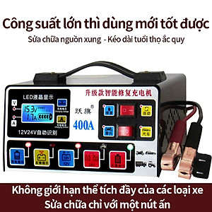 Sạc Bình Ắc Quy Ô Tô & Xe Máy Pluse 400A: Tính Năng Tự Động Ngắt, Khử Sufat Phục Hồi và Bảo Dưỡng Hiệu Quả