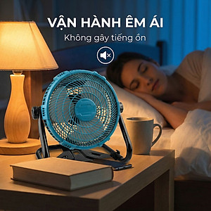 Quạt Để Bàn Tích Điện Kachi MK443 – Gió Turbo Mạnh Mẽ, Xoay 360 Độ, Thiết Kế Di Động Đa Năng - hàng chính hãng