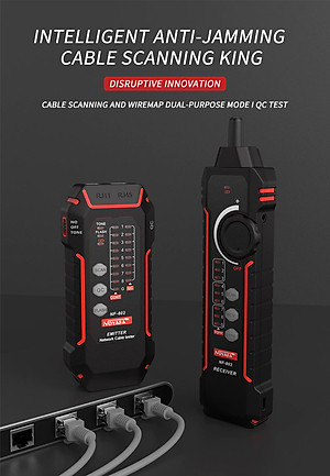 Máy Test Cáp Mạng Noyafa NF-802 Test Cáp Mạng Cat5, Cat6, test POE, QC, NCV, Flash - Hàng Chính Hãng. NOYAFA Wire Tracker RJ11 RJ45 Tester Line Finder, Ethernet LAN Multifunction Anti-Interference Network Cable Tester for Network Maintenance Collation