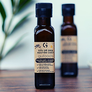 Dầu mè đen GUfoods - Giàu omega 3-6 và chất chống oxy hóa, Lành mạnh, Phù hợp eat clean, Trộn salad, Cho bé ăn dặm (chai 120ml)