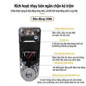 Khóa Đĩa Cao Cấp US ARMY, Khóa Đĩa Xe Máy Hú Báo Động Chống Trộm, Chống Cắt Dành Cho Xe Máy, Xe Điện, Xe Đạp... - HÀNG CHÍNH HÃNG
