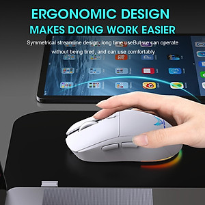 Chuột Led Không Dây Pin sạc T25 Gaming Cổng sạc TypeC chống mỏi cổ tay cho máy tính laptop hàng nhập khẩu