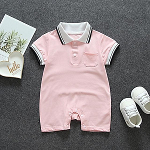Body chip bé trai, bé gái cổ bẻ, áo liền quần cho bé sơ sinh kiểu dáng dễ thương Easy Baby từ 6-12kg (SR-1061)