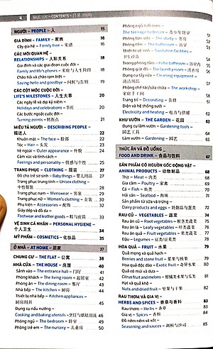 Sách Từ điển hình ảnh Tam Ngữ Trung Anh Việt 16000 từ hơn 3000 hình ảnh màu sắc nét có mp3 nghe qua app– Visual English Vietnamese Chinese Trilingual Dictionary + DVD tài liệu