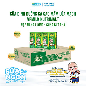 Sữa Ca Cao Mầm Lúa Mạch Đen – VPMilk Nutrimalt 180ml (Thùng 48 Hộp)