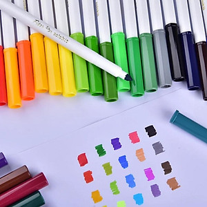 Hộp Bút Lông 36 Màu Fiber Pen Washable - Nét Mảnh Nét To - Colokit SWM-C006 (Mẫu Bao Bì Giao Ngẫu Nhiên)