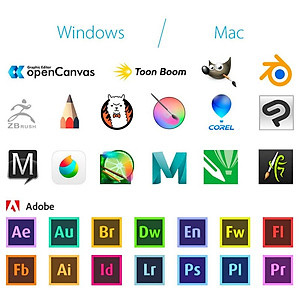 Bảng Vẽ Màn Hình XP-Pen Artist 22R Pro 21.5inch IPS FullHD 90% AdobeRGB, 2 Dial, 20 Express Keys, Lực Nhấn 8192 - Hàng Chính Hãng