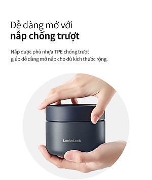 Bộ hộp cơm giữ nhiệt Lock&Lock Lunch Box LHC8052S01 - Hàng chính hãng có 3 ngăn riêng, kèm túi và muỗng đũa - JoyMall