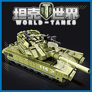 Đồ chơi lắp ráp sáng tạo xe tăng chủ lực Merkava MK-4, 475 chi tiết nhiều kiểu chơi vui nhộn cho bé