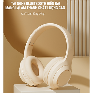 Tai Nghe Bluetooth Chụp Tai , Headphone Không Dây Bluetooth Có Mic Đàm Thoại Tiện Lợi, Có Thể Gấp Gọn , Pin Cực Khỏe Bluetooth 5.3 Cao Cấp Besti - Hàng Chính Hãng
