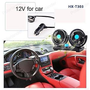 Quạt Đôi Cho Xe Ô tô Chạy điện DC 12v an toàn, tiện lợi