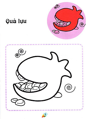 Sách 123 Nào Ta Tô Màu! - Hoa Quả