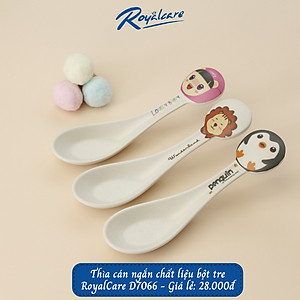Thìa cán ngắn chất liệu bột tre Bamboo kháng khuẩn D7066 ROYALCARE - ăn dặm an toàn cho cho sức khỏe của bé
