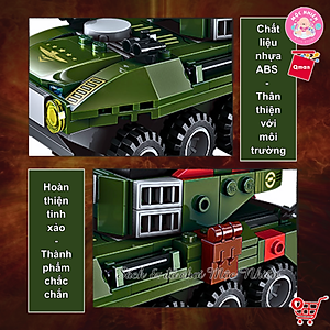Đồ chơi lắp ráp xếp hình xe tăng Qman 1803 - Chiến xa xe tăng lội nước (361 mảnh ghép)