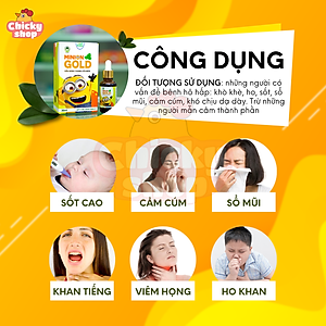 Dầu húng chanh lên men Minion gold 30ml tăng đề kháng, giảm ho, khò khè
