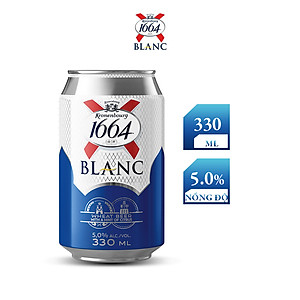 Nồng độ cồn 5% - Thùng 24 lon bia Kronenbourg 1664 Blanc 330ml