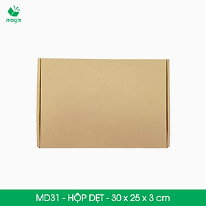 MD31 - 30x25x3 cm - 50 Thùng hộp carton trơn đóng hàng