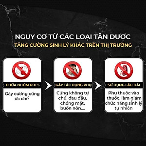 Viên uống phục hồi và tăng cường sức khỏe sinh lý nam giới Powergra Rino - Vỉ dùng thử 1 viên