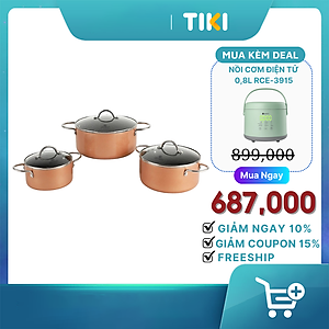 Bộ nồi nhôm chống dính Elmich EL-4101OL size 16,20,24cm