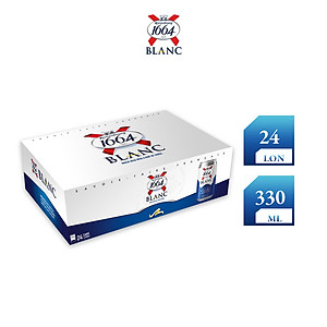 Nồng độ cồn 5% - Thùng 24 lon bia Kronenbourg 1664 Blanc 330ml