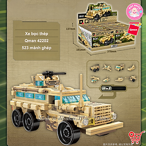 Đồ Chơi Xếp Hình Lắp Ráp Qman 42202 - Xe bọc thép (487 mảnh ghép) - Dành Cho Bé Trai Từ 6 Tuổi