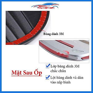 Ốp nắp bình xăng Vios 2019-2020 vân cacbon chống trầy trang trí ô tô