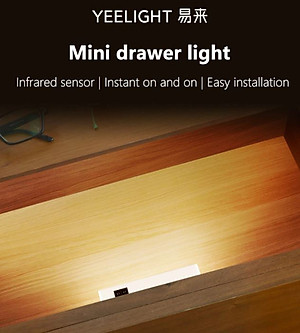 SET 4 ĐÈN CẢM BIẾN DÁN TỦ/ NGĂN KÉO YEELIGHT (XIAOMI YOUPIN) - PIN SẠC LÊN ĐẾN 2-4 THÁNG - HÀNG CHÍNH HÃNG