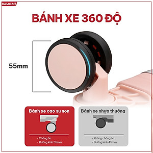 Vali khung nhôm khóa sập Bamozo 9066 size 20/24/28 inch cao cấp bịt 4 góc kim loại chống va đập bảo hành 5 năm