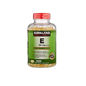Vitamin E Mỹ Kirkland Signature giúp đẹp da, tóc, làm chậm quá trình lão hóa, chậm nhăn da, tốt cho tim mạch, hỗ trợ sức khỏe sinh sản- OZ Slim Store