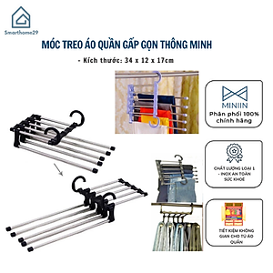 Móc treo quần áo 5 tầng đa năng thông minh, thanh treo đồ 5 tầng tiết kiệm diện tích đồ gia dụng tiện ích - HÀNG CHÍNH HÃNG MINIIN