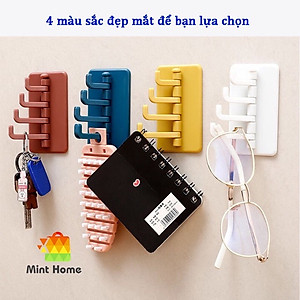 Móc treo đồ dán tường đa năng 4 chấu hình cây thông chắc chắn tiện dụng - móc treo chìa khóa, vật dụng, quần áo tiện lợi