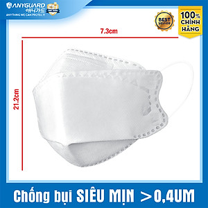 ComBo 10 Chiếc Khẩu Trang KF94 - Form 3D Cao Cấp Chống Bụi Siêu Mịn 0.4um Anyguard Chính Hãng - 4 Lớp Bảo Vệ Tối Ưu Dành Cho Người Lớn - ISO 9001:2015, ISO 13485:2016, QCVN 01:2017/BTC
