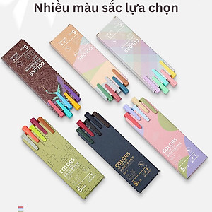Bộ bút Gel nhiều màu/ Bộ bút mực nhiều màu ngòi 0.5mm – Bộ 5 cây