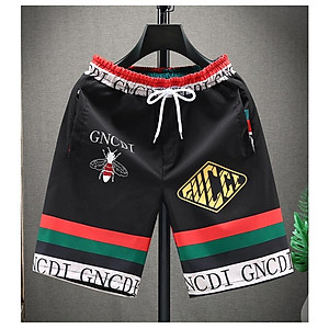 Quần short đùi GNCDI thời trang nam cao cấp TC với họa tiết in con ong và họa tiết sọc trên ống quần hợp thời trang-k021