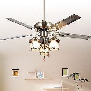 Đèn quạt trang trí COMARA 3 màu ánh sáng  - kèm bóng Led chuyên dụng