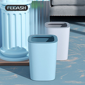 Thùng Rác Vuông Phong Cách Châu Âu Có Thanh Kẹp Túi Đựng Rác Giấu Mép Túi Đựng Rác Bên Trong Tạo Nét Thẩm Mỹ Cho Không Gian Nhà Bạn - FEIDASH G3410 - Dung Tích 12L