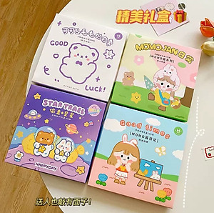 Sét 100 Sticker miếng dán tập vỡ kute trang trí văn phòng phẩm - HENRRYSA